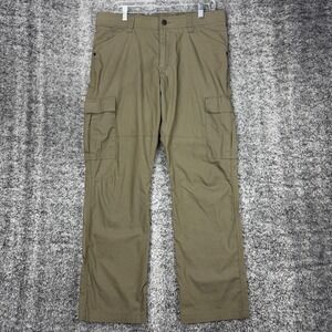 Wrangler ATG All Terrain Gear Men's Cargo Pants Khaki 34x30 Hiking Cotton Nylon